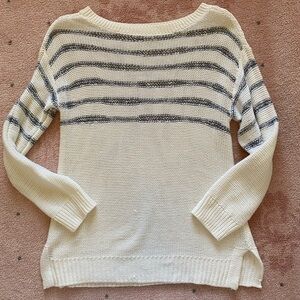 Maurices Women’s Lightweight Sweater Cream with Stripes Medium M
